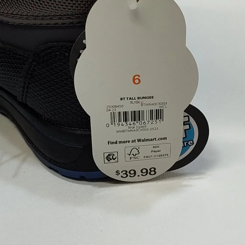 Wonder Nation Toddler Kids Mid-Calf Bungee Winter Boots -20°F Temp Rated Size 6